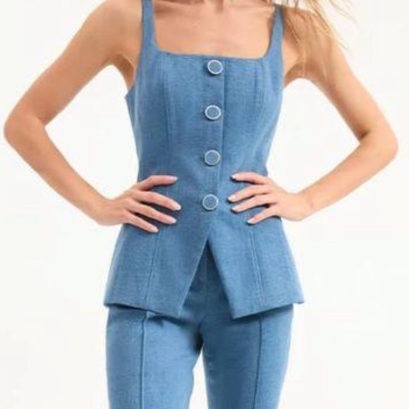 Veronica Beard Jackets & Blazers - Women's Blue Jumpsuit